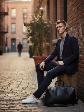 Coach Transatlantic Leather Weekend Large Duffle Bag.
